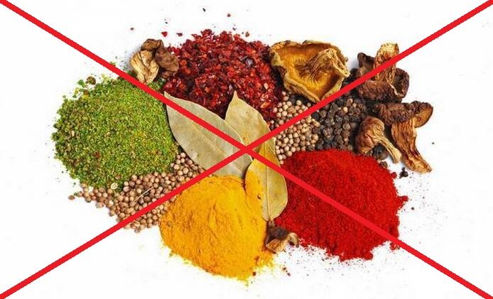 În caz de osteocondroză cervicală, este necesar să se evite utilizarea condimentelor picante.